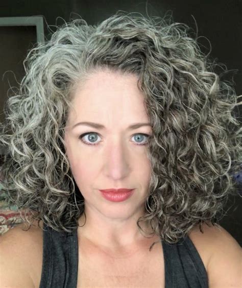 grey curly hair|More.